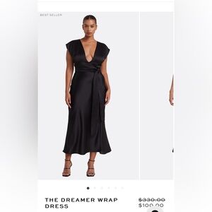 BEC + BRIDGE “The Dreamer Wrap Dress” - size US 10, black, never worn, tags on